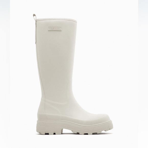 未使用　ZARA ×TRETORN  FLAT RAIN BOOTS New With Tags X ZARA TRETORN Flat Rain Ankle Boots White